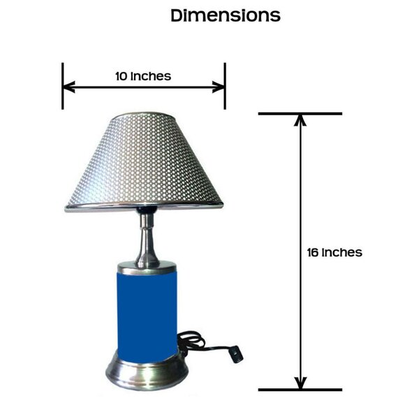 LSU lamp with chrome finish shade, NCAA - Picture 3 of 3